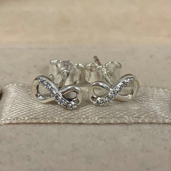 Pandora Sparkling Infinity Stud Earrings - Picture 2 of 4